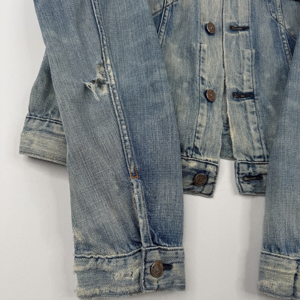 VTG 90s Polo Ralph Lauren Jean Jacket Adult (Large) Blue Denim USA Fabric - Picture 2 of 13